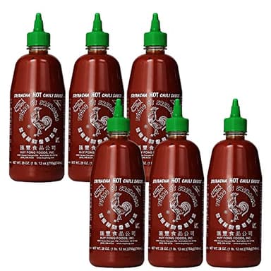 Sriracha Hot Chili Sauce 28oz, pack of 6