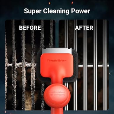 ThermoMaven BBQ Grill Brush Bristle Free - 17" Safe Steam Grill Cleaner Brush with Scraper and 3 Brush Heads for Porcelain/Gas/Charcoal Grill Outdoor Grill Barbecue Cleaner - Image 5