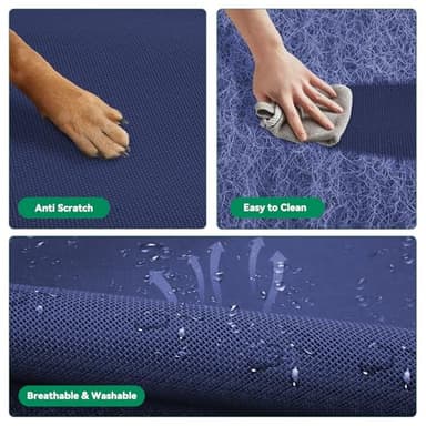 Elevated Dog Bed Raised Outdoor Dog Cot for Extra Large Dogs, Installation Requires No Tools, Frame with Washable Cooling Breathable Mesh Anti-Slip Feet, Indoor Pet Bed, Blue, 48.8 Inches - Image 4