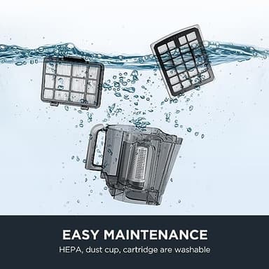 Eureka Bagless Canister Vacuum Cleaner, Lightweight Vac for Carpets and Hard Floors, Silver with Black, NEN180 - Image 5