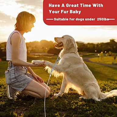 HaiYUAN Dog Tie Out Cable 10/15/20/25/30FT Dog Run Cable Rosy Pink/Blue/Purple/Silver/Red/Green/YellowTie Out Cable for Large Dogs Heavy Duty for Outside Hold Large Dogs Up to 250LBS - Image 9