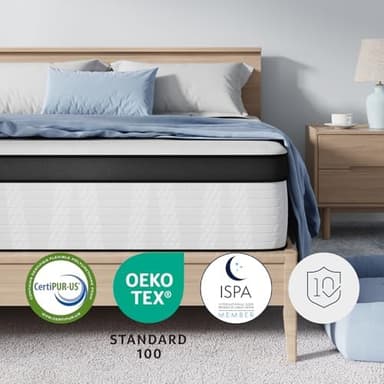 Avenco Twin Mattress, 10 Inch Medium Firm Twin Size Mattress in a Box, Hybrid Mattresses with Smarts™ Coil Pocket Springs for Motion Isolation, Strong Edge Support, CertiPUR-US Certified - Image 7