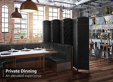 Sorbus 8 Panel Room Divider 6 ft. Tall - Privacy Screen, Extra Wide Double Hinged Panels, Mesh Hand-Woven Design, Partition Room Dividers and Folding Privacy Screens, Wall Divider for Room Separation - Image 6