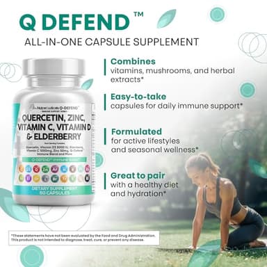 Clean Nutraceuticals Quercetin Zinc Vitamin C Vitamin D Bromelain Elderberry - Lung Immune Support Supplement Adults with Artemisinin, Sea Moss, Echinacea, Allergy Relief - Image 6