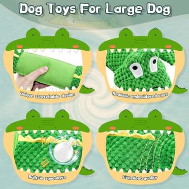 WOWBALA Dog Toys for Aggressive Chewers : Tough Interactive Tug of War Dog Toys-Squeaky Chew Toys for Small,Medium,Large Breed - Image 4