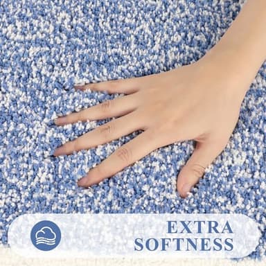 Pauwer Bathroom Rug Sets - 3 Piece Shower Mats with U-Shaped Contour Toilet Mat, Absorbent Microfiber Plush Bath Mats, Non Slip, Machine Washable Shaggy Floor Mats - Image 3