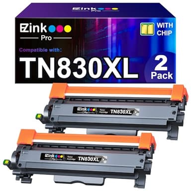 E-Z Ink Pro TN830 TN830XL Compatible Toner Cartridge Replacement for Brother TN830 Toner Cartridge Compatible with Brother HL-L2460dw DCP-L2640DW HL-L2405W MFC-L2820DW HL-L2420DW Toner Printer (2Pack) - Image 1