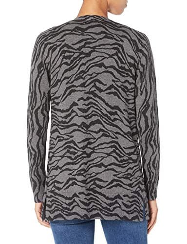 Amazon Essentials Women's Lightweight Open-Front Cardigan Sweater (Available in Plus Size), Charcoal Tiger Print, XX-Large - Image 3