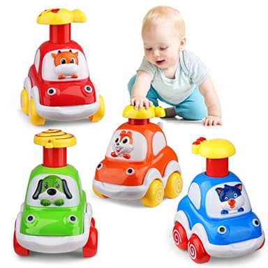 ALASOU Animal Car Toys for 1 2 Year Old Boy|Baby Toys 12-18 Months|1 2 Year Old Boy Birthday Gifts for Infant Kids|Cars for Toddlers 1-3 - Image 1
