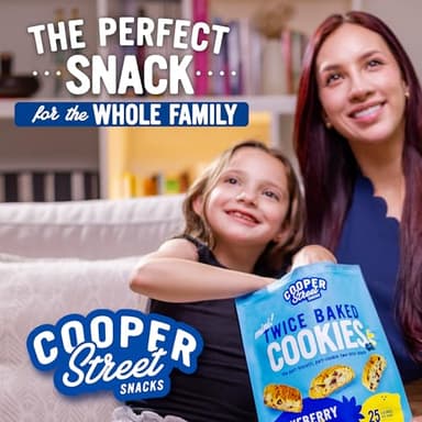 Cooper Street Twice-Baked Blueberry Lemon Biscotti Cookies (16 oz) – Over 50 Biscotti per Bag Loaded with Real Fruit, Italian Style Snacks Ideal with Coffee or Tea - Dairy, Peanut & Soy Free, Kosher - Image 6