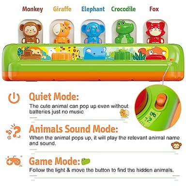 Duchong Pop Up Toys for 1 Year Old Boy Girls, Interactive Cause and Effect Learning Toys with Music & Light for Baby 6 7 8 9 10 11 12 Months, Christmas Birthday 1st Gifts for Toddlers - Image 3