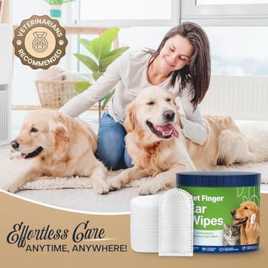 Dog Teeth Cleaning Wipes - 100 Value Pack - Fresh Mint Dog Dental Wipes, Vet Formulated Pet Teeth Cleaning Finger Wipes for Dogs & Cats – Effective Dog Teeth Cleaning, Plaque & Tartar Solution - Image 4