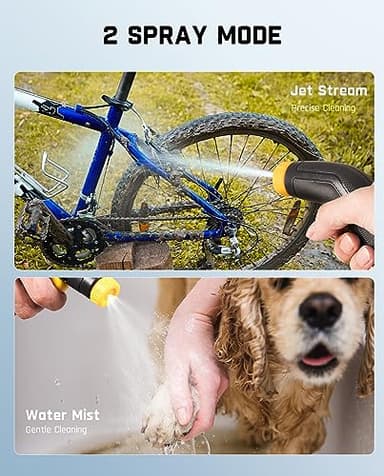 Fanttik NB8 Nano Portable Cordless Electric Sprayer w/2.1Gal Tank, Retractable Spray Head, 2600mAh Lithium Battery, IPX5, 72-98PSI, Portable Pressure Washer for Garden, Camping Shower and Pet Cleaning - Image 7