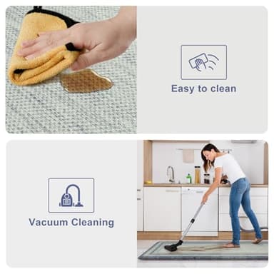 KIMODE Anti Fatigue Kitchen Mats for Floor, Blue Grey Farmhouse Kitchen Rugs Sets of 2, Padded Kitchen Floor Mats Non Slip, Cushioned Standing Mats for Front of Sink Laundry Desk 20"x71"+20"x32" - Image 5