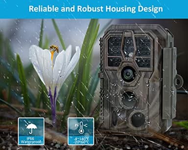 GardePro E5S Trail Camera, 64MP 1296p HD Video, Game Cameras with 100ft Night Vision Motion Activated Waterproof for Deer Wildlife Cam, Hunting - Image 8