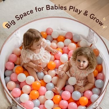 Crisschirs 6-in-1 XL Large Baby Gym & Ball Pit, Play Mat & Play Gym, Combination Baby Activity Gym with Milestone Cards for Sensory Exploration and Motor Skill Development, Balls are not Included - Image 5