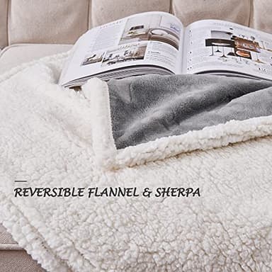 Qeils Pet Blankets for Cats - Waterproof Cat Blanket Washable - Sherpa Fleece Puppy Blanket, Soft Plush Reversible Throw Protector for Bed Couch Car Sofa, 25"X30", Grey - Image 4