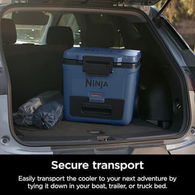 Ninja | Cooler | FrostVault 30QT Cooler with Wheels | Insulated with Temp Dry Storage Drawer | Keeps Ice Cold for Days | for The Beach, Camping, Picnics & More | Lakeshore Blue | FB230BL - Image 5