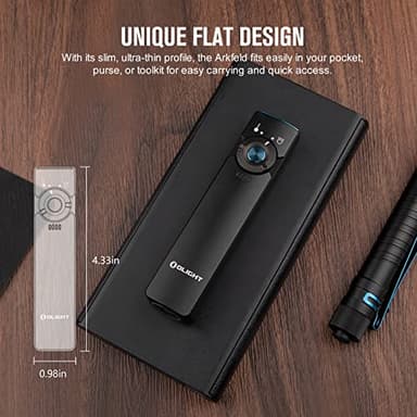 OLIGHT Arkfeld EDC Flat Flashlight, 1000 Lumens White LED Light with Green Beam Combo, Power by Rechargeable Built-in Battery for Outdoors, Emergency, Work (Black CW) - Image 6