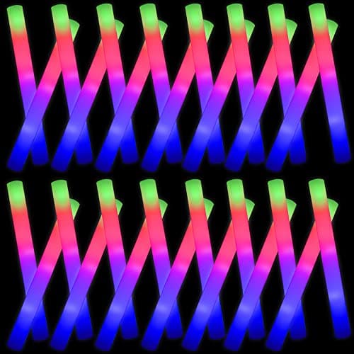 Taotuo Glow Stick Bulk 108PCS Led Foam Glow Sticks,Glow in The Dark Party Supplies with 3 Flashing Modes,Light up Foam Sticks for Wedding,Halloween, Christmas, Concerts, Birthday - Image 1