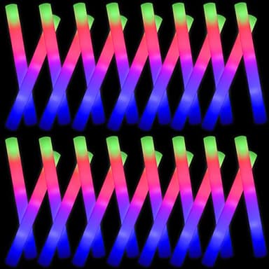 Taotuo Glow Stick Bulk 108PCS Led Foam Glow Sticks,Glow in The Dark Party Supplies with 3 Flashing Modes,Light up Foam Sticks for Wedding,Halloween, Christmas, Concerts, Birthday - Image 1