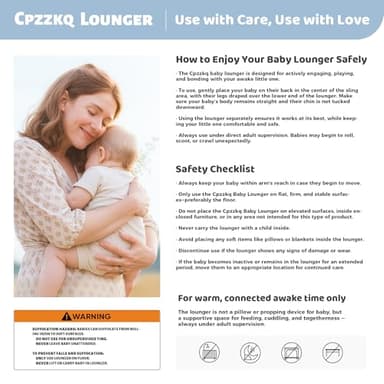 Baby Lounger - Baby Lounger for Newborn, 0-24 Months, Infant Lounger for Home and Travel, Soft Cotton, Baby Nest Lounger, Newborn Babies Essentials Gifts, White (Lounger Cover Included) - Image 8