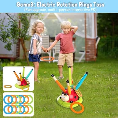 Engfa 3 in 1 Musical Jump, Toss Ring Game and Stomping Launch Rocket Launcher for Kids Toys for Girls Boys 3-5, Sports & Outdoors Toy for Ages 5-7 with Remote Control Outside Toys for Kids Ages 4-8 - Image 6