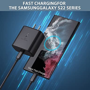 2025 New 45W Super Fast Charger USB C Android Phone Charger Fast Charging Replacement for Samsung Galaxy S25/S25 Ultra/S25+/S24 Ultra/S24/S24+/S23 Ultra/S23/S22/S20/S21/Note 10,Galaxy Tab, 6ft C Cable - Image 7