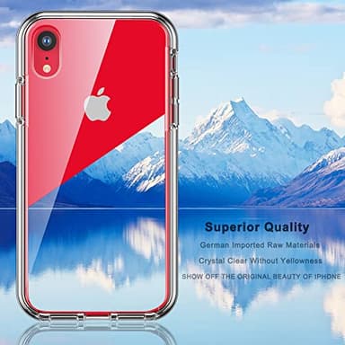 COOLQO Compatible for iPhone XR Case with Screen Protector, Clear - Image 2