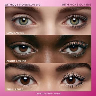 Lancôme Monsieur Big Waterproof Mascara – Instant Volume Mascara with False Lash Effect – Up to 12x More Volume & 24-Hour Wear - Volumizing & Lengthening Mascara - Smudge and Flake Free – Black - Image 2