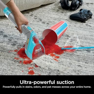 Shark StainStriker HairPro Portable Carpet, Upholstery & Area Rug Cleaner, Self-Cleaning, Stain, Hair & Odor Remover, Perfect for Pets & Car Interiors, 3 Tools & Pet Cleaning Solution, Teal, PX253BRN (Renewed) - Image 3