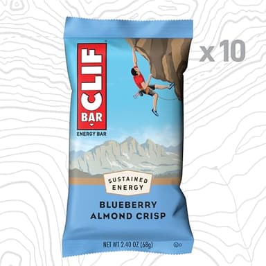 CLIF BAR - Blueberry Almond Crisp - Made with Organic Oats - Energy Bars - Non-GMO - Plant Based Protein Bars (10 Pack) - Image 4