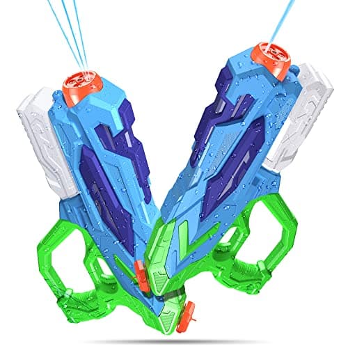 2 PCS Water Gun for Kids, Super Squirt Guns Water Soaker Blaster - 4 Shooting Modes Switch - 26 Ft Long Shooting Range - Quick Refill - Summer Water Toys Gun for Boys Girls Adults Outdoor Pool/Garden - Image 1