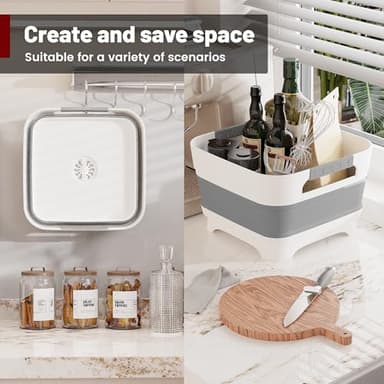 GIMWA Wash Basin for Baby Bottles, Foldable, Versatile Wash Tub for Kitchen, RV, Outdoor Camping Sink, Sturdy & Easy to Clean - Image 9