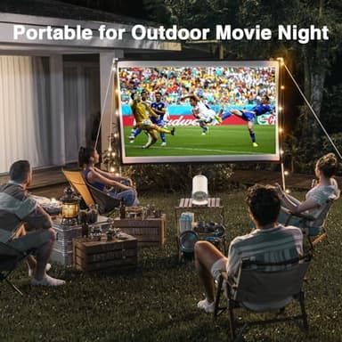 [Electronic Focus with Short Throw] PANSEBA Mini Projector with WiFi 6 and Bluetooth, Auto Keystone Outdoor Movie Projector, Big Screen Home Portable Projector for Phone/TV Stick/Laptop/HDMI - Image 7