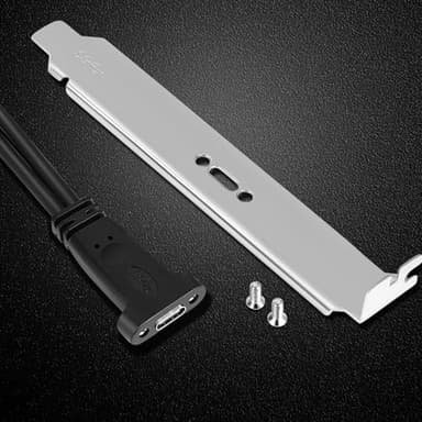 XRIKUI USB 3.1 Type C Front Panel Header Extendsion 50Cm Cable,Type E to USB C Connector with PCIe Full Height Bracket - Image 6