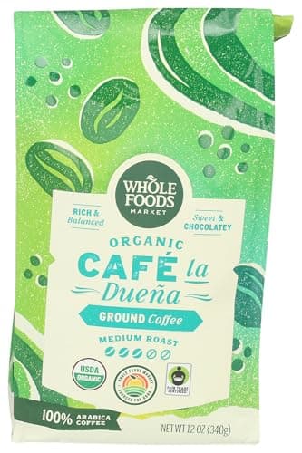 Whole Foods Market, Organic Café la Duena Ground Coffee, Medium Roast, Rich & Balanced, Sweet & Chocolatey, 12 Ounce - Image 1