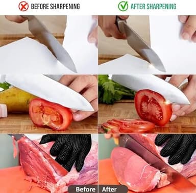 Knife Sharpening Stone Kit - Goodjob Premium Japanese Whetstone Knife Sharpener Stone Set - Dual Grit 1000/6000 Water Stones with Non-Slip Silicone Base, Angle Guide, Flattening Stones - Image 6