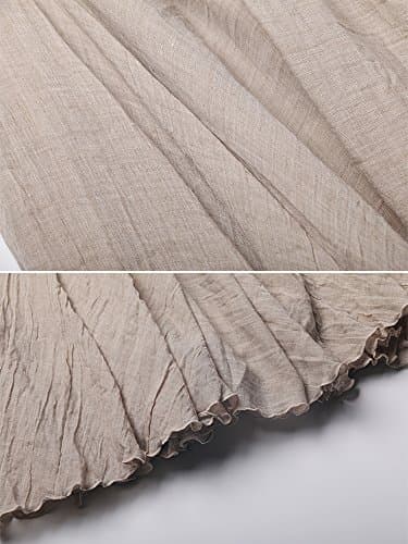 OCHENTA Cotton Long Maxi Skirt Flowy Boho for Summer Beach Goth Fairy Renaissance Weekend Skirts Off White 85CM - Image 8