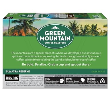 Green Mountain Coffee Roasters Sumatra Reserve, Keurig Single Serve K-Cup Pods, Dark Roast Coffee, 60 Count, (6 Packs of 10) - Image 12
