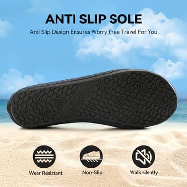 Sixspace Water Shoes for Women Men Aqua Socks Swim Shower Beach Barefoot Pool Quick-Dry Non Slip Lake Surf (EGUS058MXXZ490BL36) - Image 4