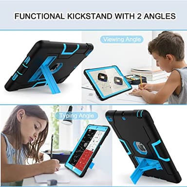 OKP Case for iPad 6th Generation/iPad 5th Generation/iPad 9.7 inch/iPad Air 2, Shockproof Case for iPad 9.7 inch 2018/2017 with Kickstand, Black+Blue - Image 3