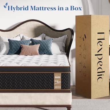 Queen Mattress, 12-Inch Deluxe Hybrid Mattresses, Fiberglass-Free Memory Foam Mattress in a Box, Individual Pocket Spring-Motion Isolation-Medium Firm-Extra Edge Support,365 Nights Trial,CertiPUR-US - Image 9
