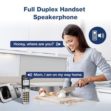 VTech VG232 Cordless Phone with Answering Machine - with Large Display Full-Duplex Speakerphone Caller ID/Call Waiting Last 10 Number Redial - Image 4