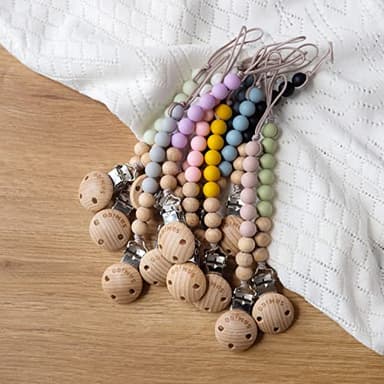 SAMiGO Pacifier Clips for Baby Girls Pacifier Holders Silicone Paci Binky Clips - 2 Pack - Image 7