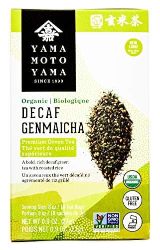 Yamamotoyama Organic Decaf Genmaicha Tea Bag, 18 ct (Pack of 6), Decaffeinated - Image 1