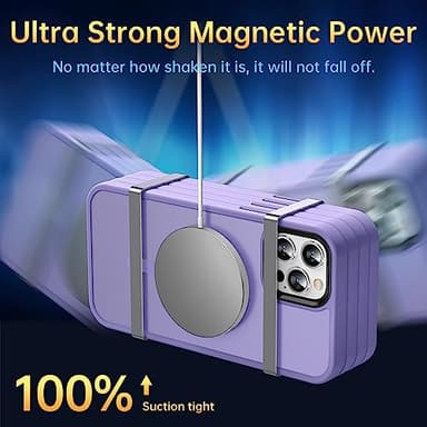 CASEQUUE Magnetic for iPhone 12 Case/iPhone 12 Pro Case, [Military Grade Drop Tested] [Compatible with MagSafe] Shockproof Translucent Hard Back Soft Slim Protective Case for iPhone 12/12 Pro, Purple - Image 3