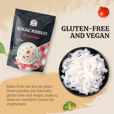 52USA Konjac Shirataki Noodle, Fettuccine, Low Carb Pasta 52.8 Oz (1500 g), Keto and Paleo Friendly, Sugar Free, Vegan, Gluten Free, Ready to Eat, Low Calorie Noodles 6 Pack Inside - Image 7