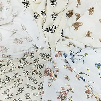 insular Cotton Muslin Baby Blanket with Tassel, Boho Bohemian Muslin Swaddle Blanket Baby Receiving Blanket with Fringe, Nursery Decor Throw or Nursing Blankets, 47" x40”, Little Bear - Image 8