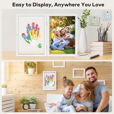 Omrhvi Family Handprint Kit, DIY Craft Keepsake, Hand Print Photo Frame, Family Gifts for New Mom, New Baby, New Parents, Grandparents, Mother's Day, Father's Day, Adoption Day, Anniversary - Image 7